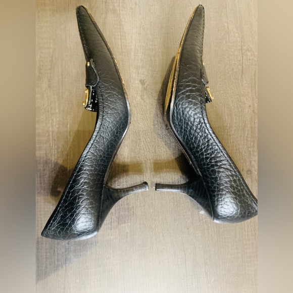 Prada Women’s Black Pointy Heels Size 7. Mary Jane Leather Heels - Picture 13 of 14